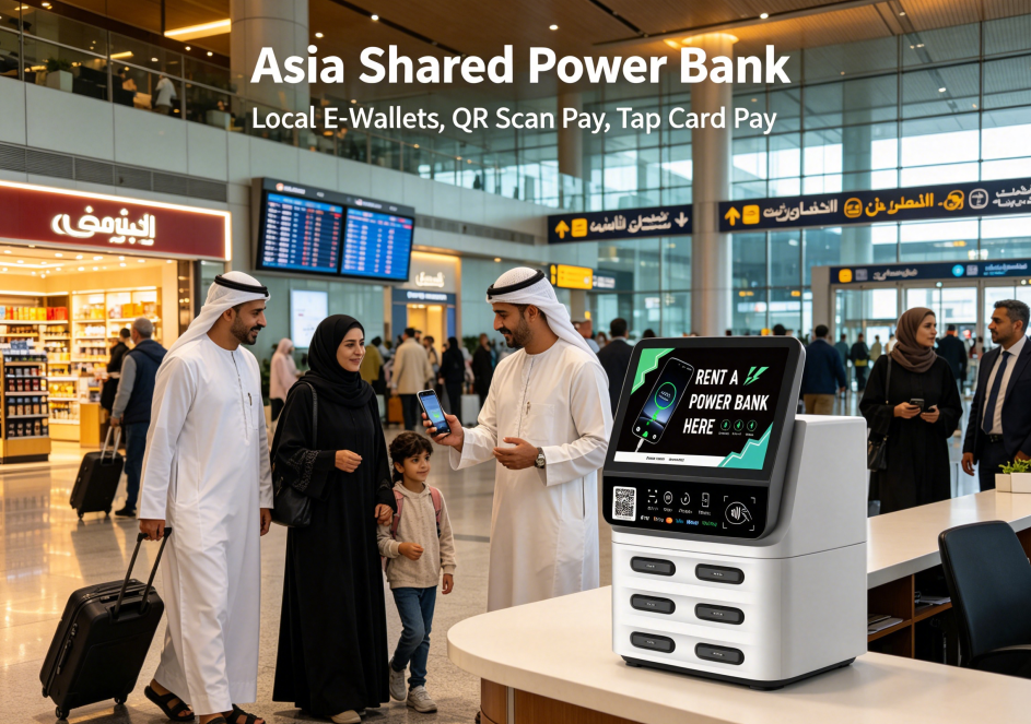 UAE payment analysis, UAE shared power bank mobile payment integration, Zhongdian Hexin shared power bank solution